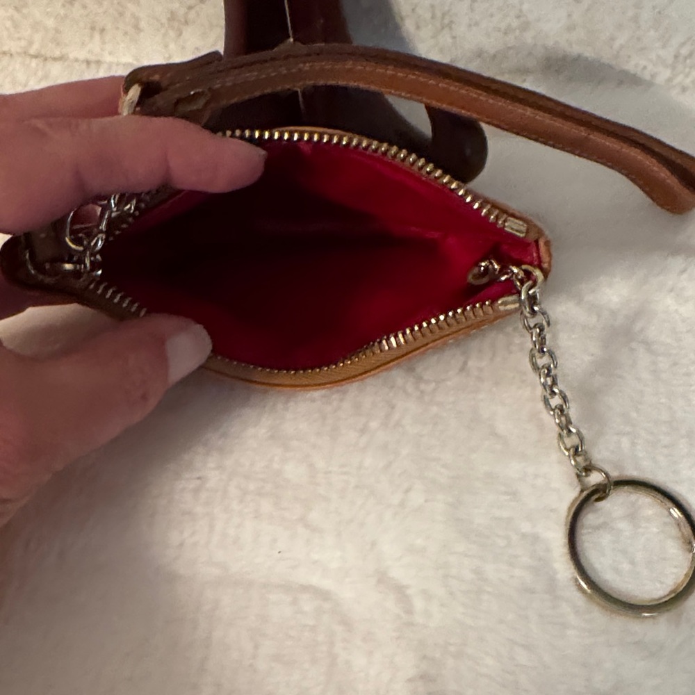 Dooney & Bourke Beige and Brown Wristlet - Picture 3 of 4